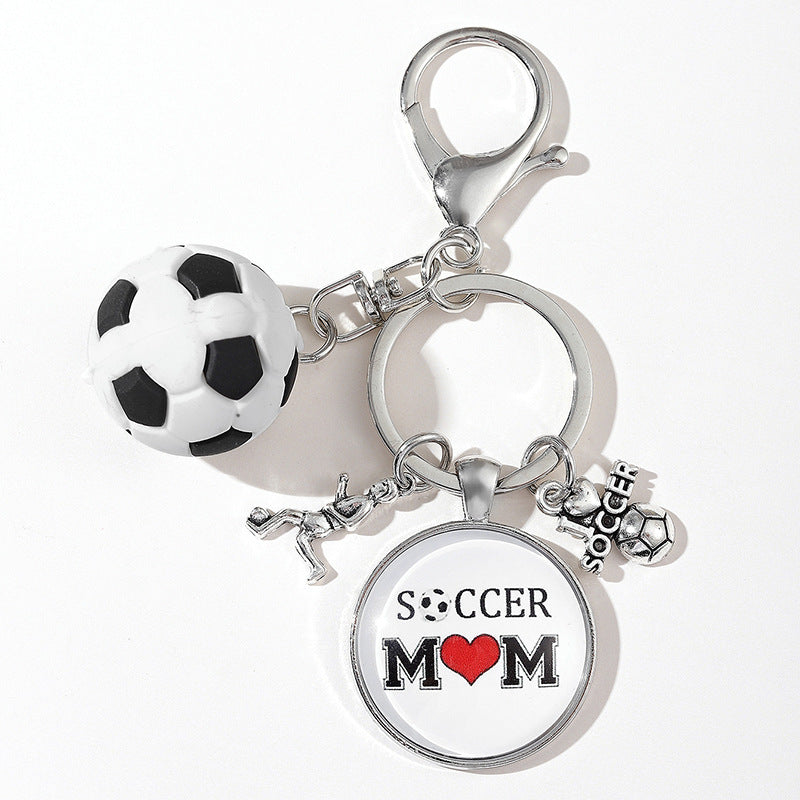Wholesale Metal Mother's Day Father's Day Graduation Season Football Keychain